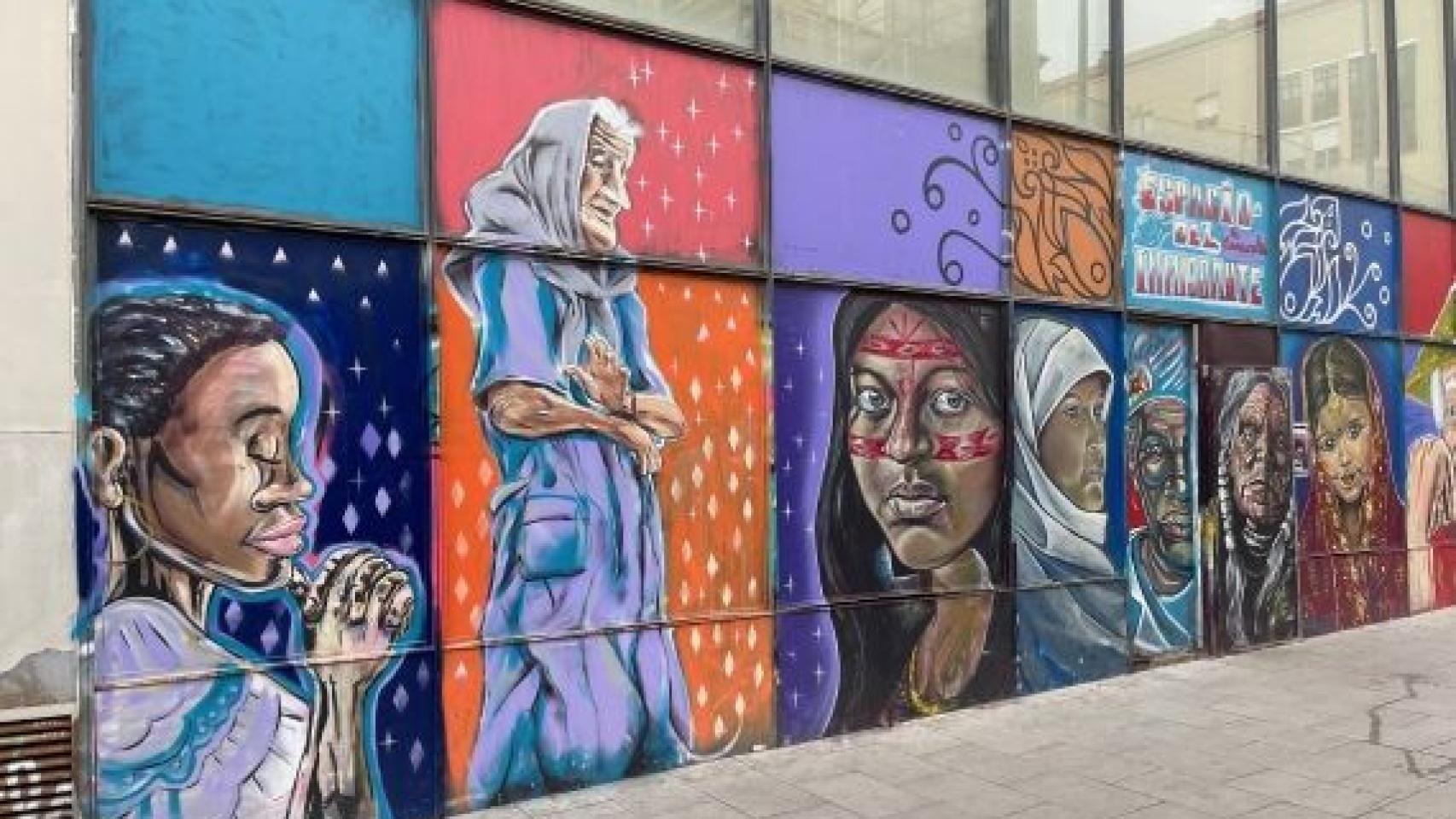 Mural del Espacio del Inmigrante de Barcelona / A.F.