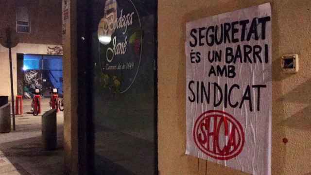 Pancarta del Sindicat d’Habitatge del Casc Antic, un colectivo okupa / @SHCASCANTIC