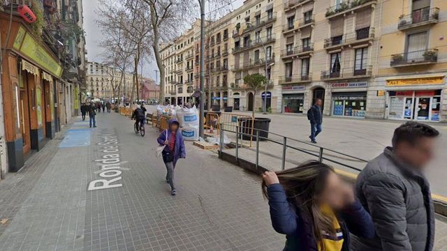 Ronda Sant Antoni en el tramo que se verá afectado por las obras / GOOGLE STREET VIEW