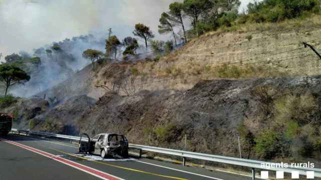 Una imagen de los Agentes Rurales tras un incendio