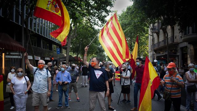 Concentración contra los indultos en Barcelona / EUROPA PRESS