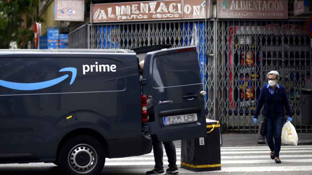 Una furgoneta de reparto de Amazon en una imagen de archivo