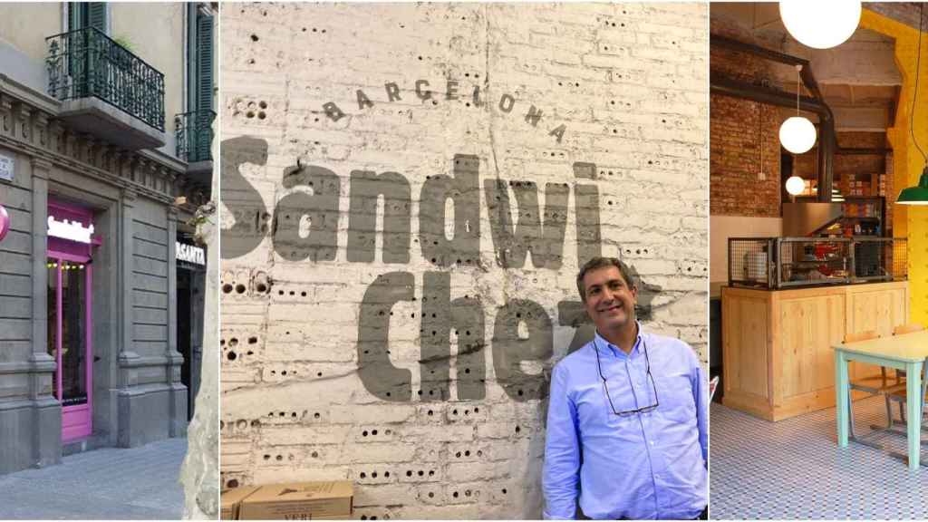 Xavier Sánchez, dueño de Sandwichez, en uno de sus establecimientos