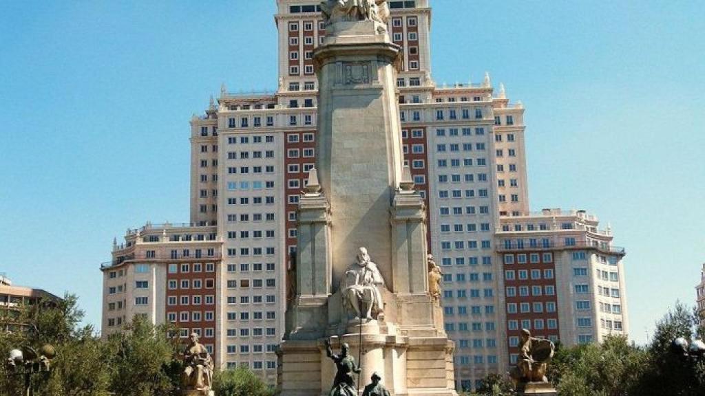 El monumento a Cervantes en la plaza de España de Madrid / AYUNTAMIENTO MADRID