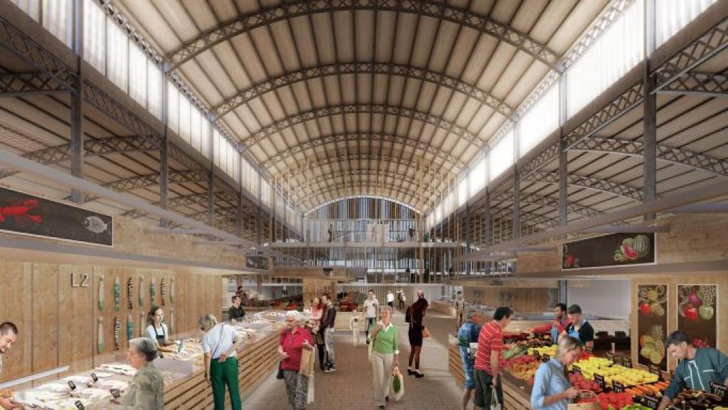 Interior del futuro mercado de la Abaceria / AYUNTAMIENTO DE BARCELONA