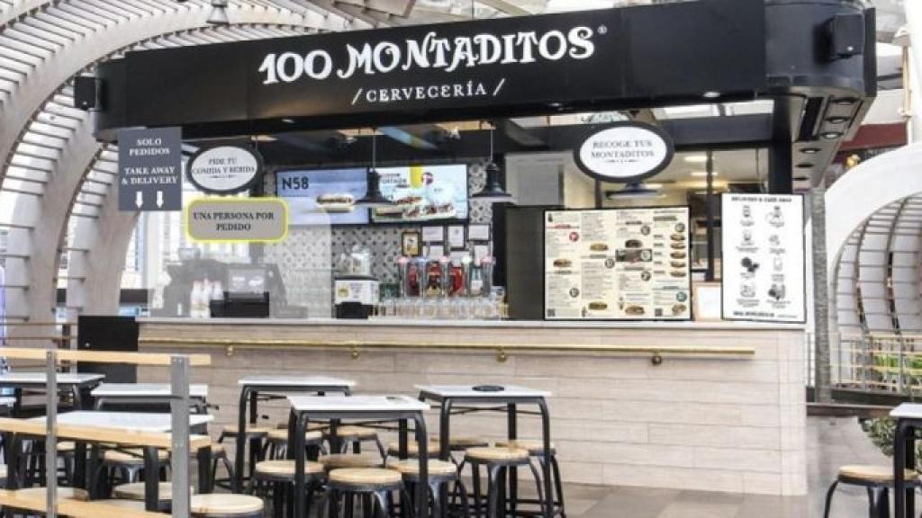 Interior de un restaurante de la cadena 100 Montaditos