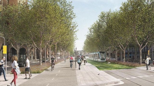 Render del futuro tranvía por la Diagonal / AYUNTAMIENTO DE BARCELONA