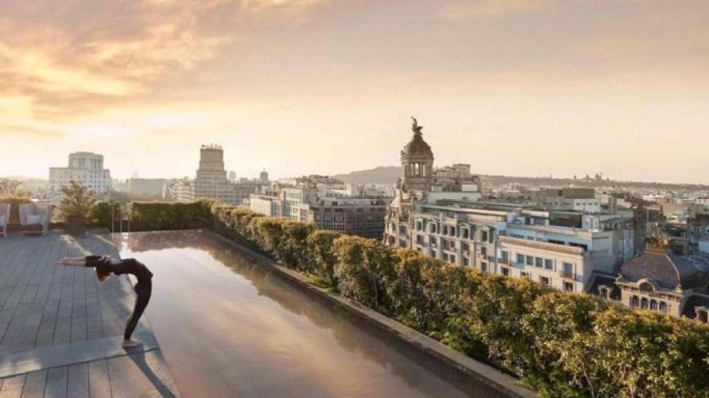 Zona de agua en la azotea del hotel Mandarin Oriental de Barcelona / Cedida
