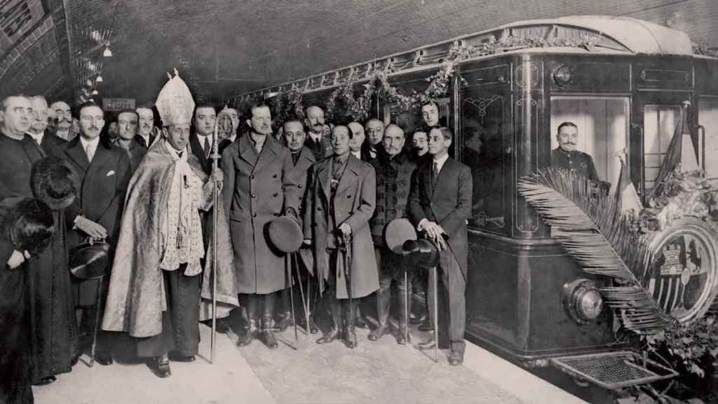Inauguración del primer metro de Barcelona, en 1924 / ARCHIVO TMB
