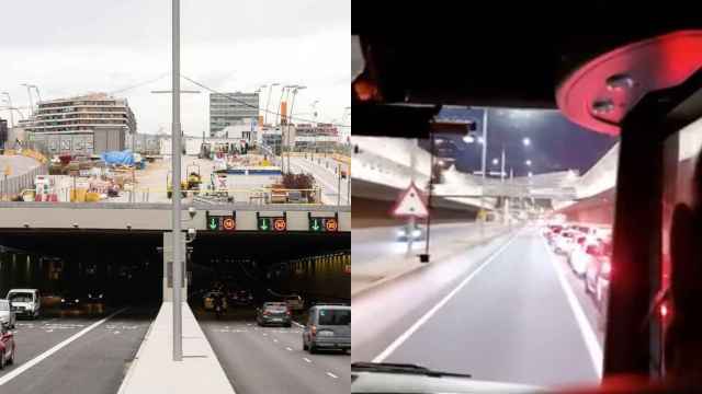 Retenciones kilométricas en el primer día laborable tras la apertura del túnel de Glòries / METRÓPOLI