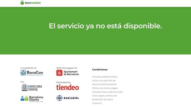 La web de comercio electrónico BCN Market, desactivada / BCN MARKET