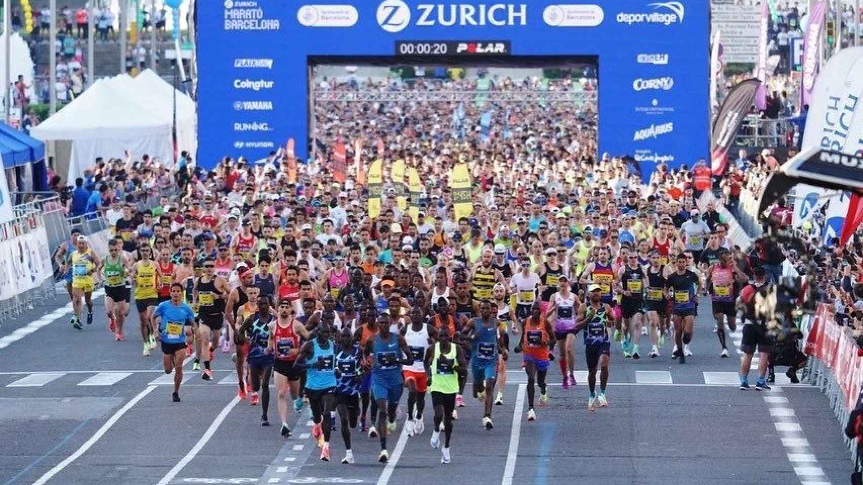 Inicio de la Zurich Marató Barcelona en una edición pasada