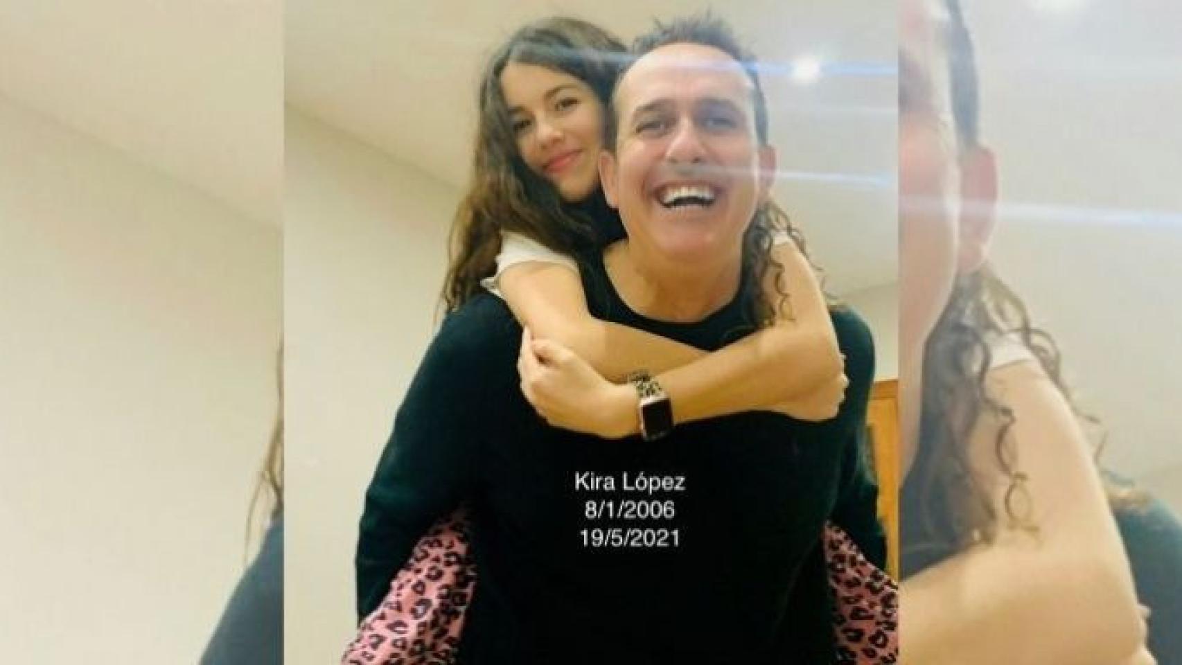 Kira junto a su padre, José Manuel / CEDIDA