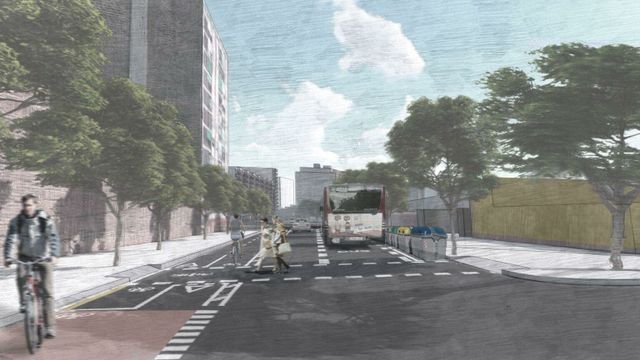 Render del carril bici que une Sant Andreu con el Eixample / AYUNTAMIENTO DE BARCELONA