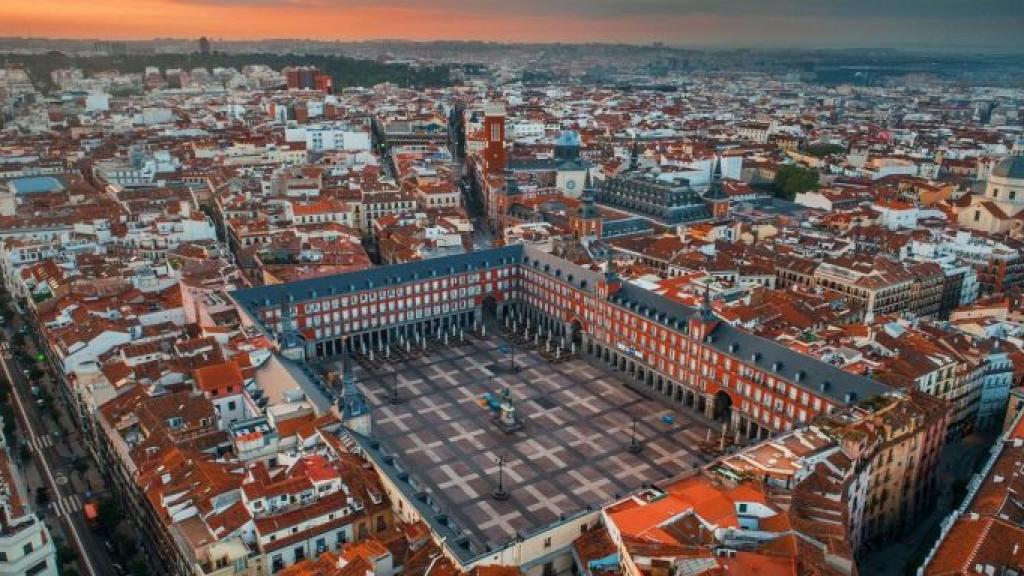 Vista aèria de la plaça Major de Madrid