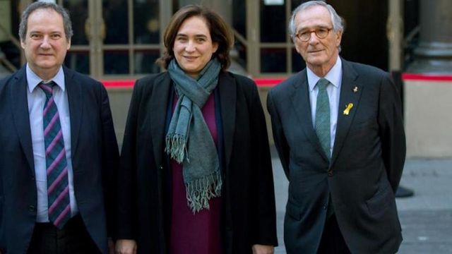 Jordi Hereu, Ada Colau y Xavier Trias, en una imagen de archivo / EFE - ENRIC FONTCUBERTA