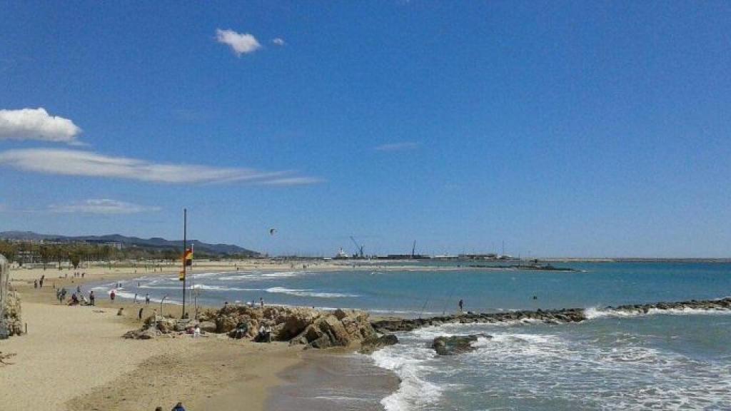 Playa de Ribes Roges en Vilanova i la Geltrú