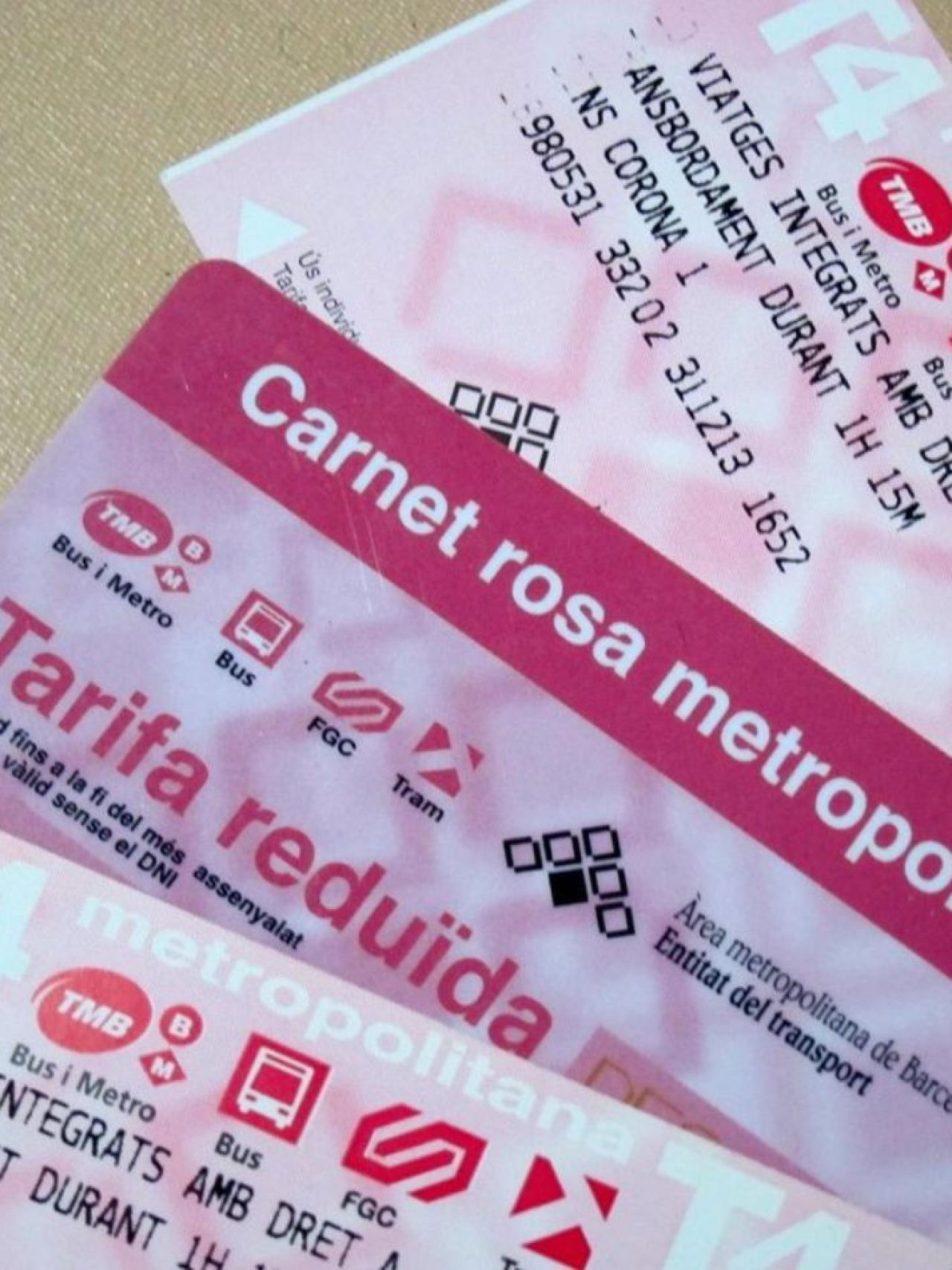 La tarjeta rosa reducida T-4, que costará 2 euros a partir de septiembre / EUROPA PRESS
