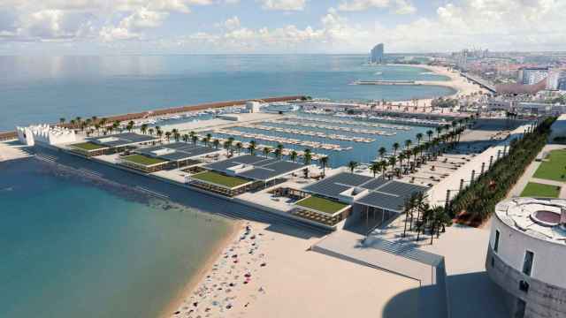 Render del futuro Balcón Gastronómico del Port Olímpic de Barcelona