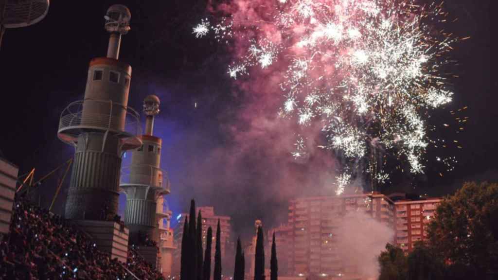 Celebració del piromusical de les festes de Sants en una edició anterior / AJUNTAMENT DE BARCELONA