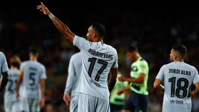 El jugador Aubameyang durante un partido / ARCHIVO