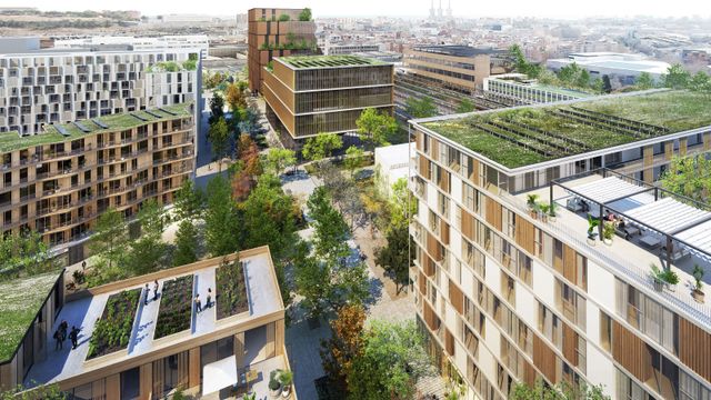 Render del proyecto de la antigua fábrica Mercedes-Benz / AJ BCN
