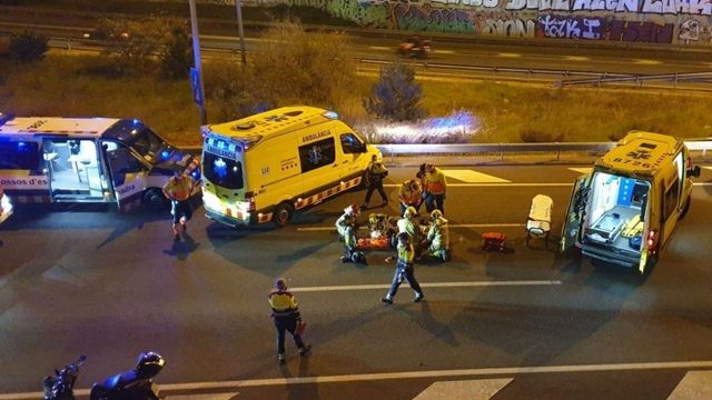 Accidente en la Gran Via de Barcelona / CEDIDA