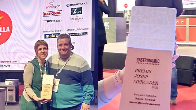 Mar Gómez y Victor Quintillà recogen el premio Josep Mercader 2022 / LLUERNA