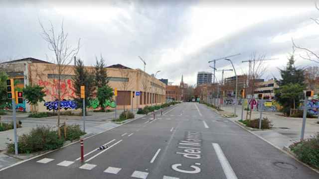 Imagen de la calle de Marroc, a la altura del número 133, donde se realizan las tareas de inspección / GOOGLE MAPS