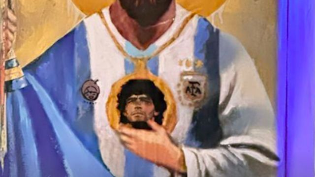 Mural de Messi con la copa del Mundo en la Diagonal / INSTAGRAM TVBOY