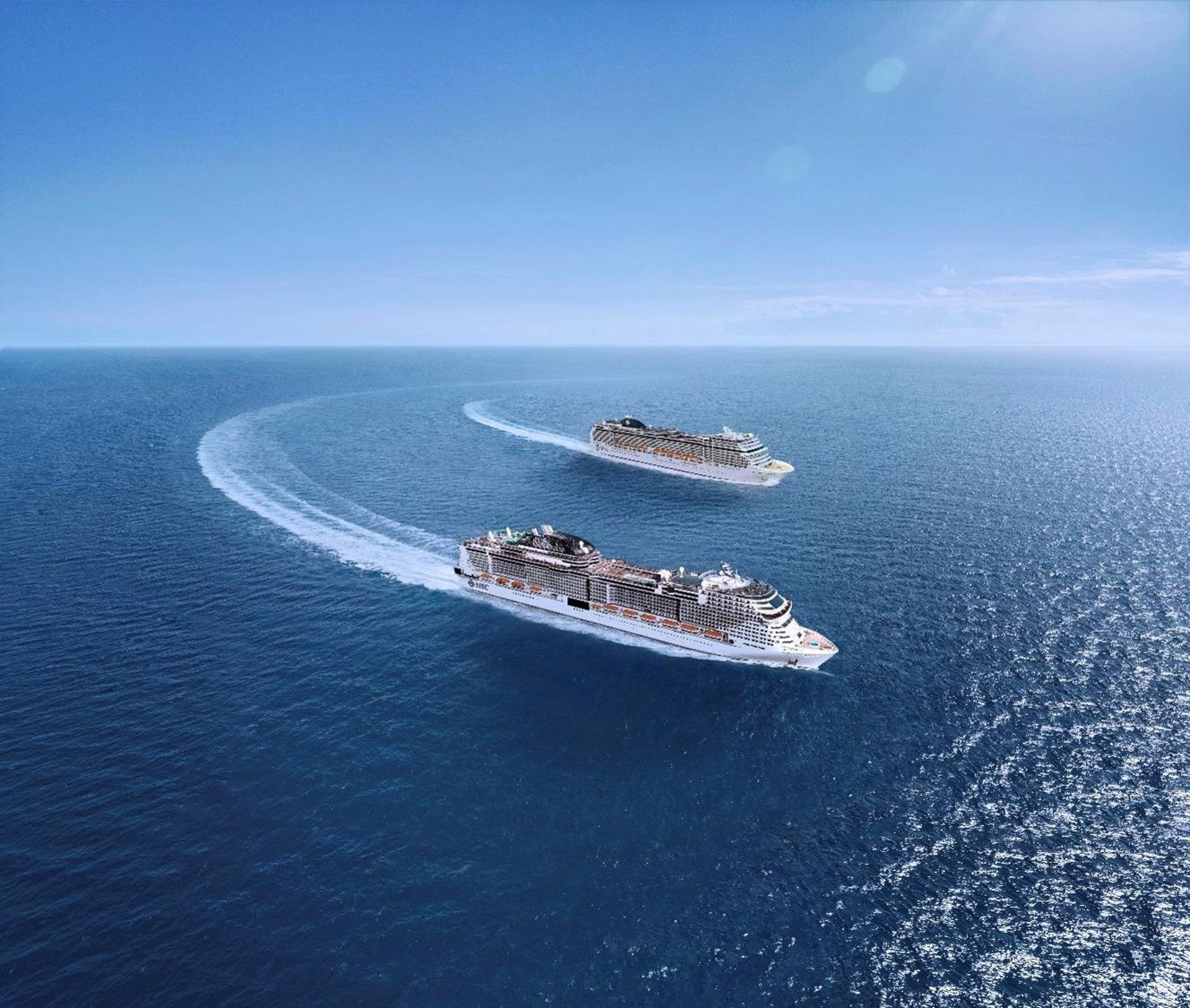 Dos cruceros de MSC navegando por el mediterráneo / Europa Press