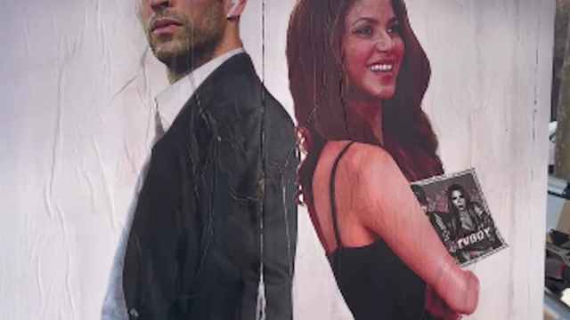 Mural de Shakira y Piqué en Diagonal / INSTAGRAM TVBOY