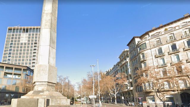 Cruce del paseo de Gràcia con Diagonal en Barcelona, donde han okupado una vivienda de Rosa Esteva (Grupo Tragaluz) / GOOGLE MAPS
