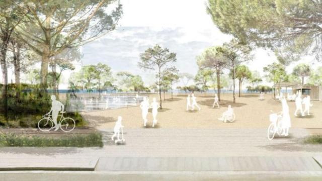 Render del nuevo paseo de la Mar Bella de Barcelona / AJ BCN