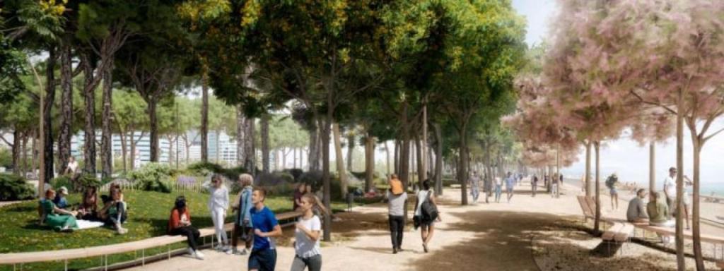 Render del nou passeig de la Mar Bella de Barcelona / AJ BCN