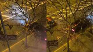 El coche que ha realizado el alunizaje en la perfumería / INSTAGRAM