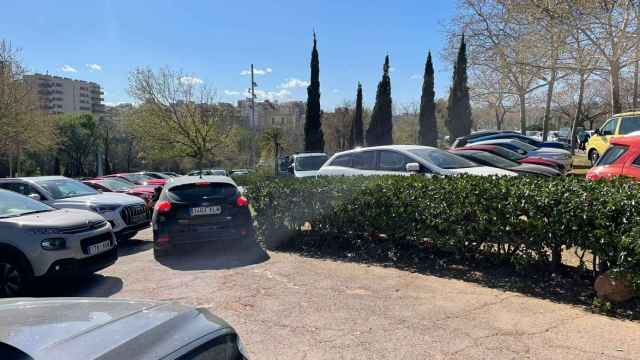 Coches acumulados durante los partidos del Barça en el Camp Nou / CEDIDA