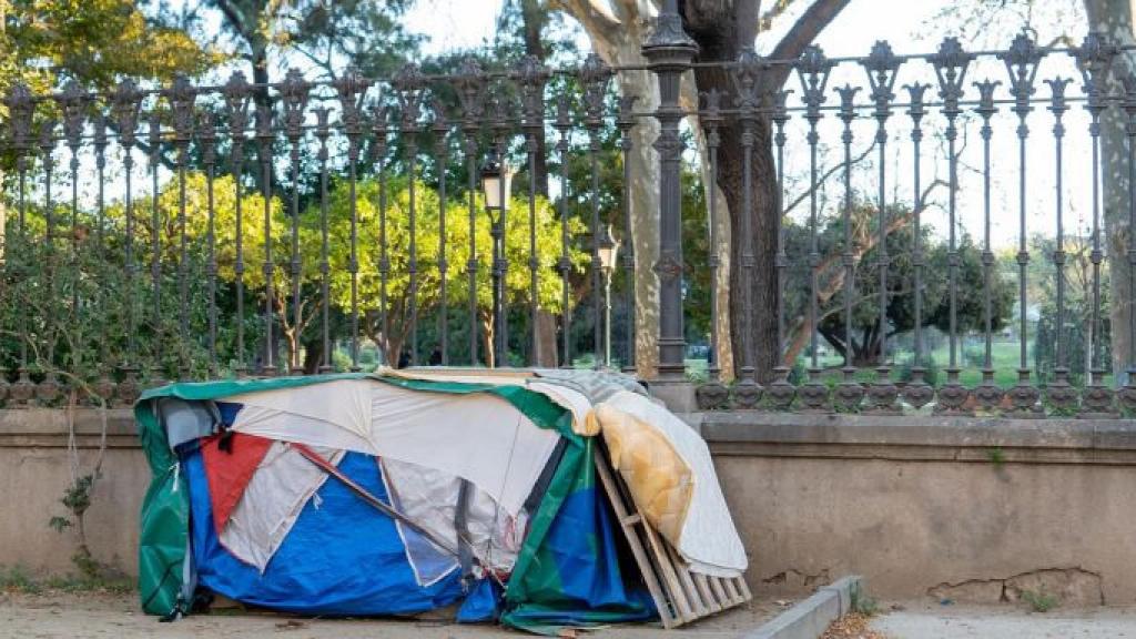 Personas sin hogar en la Ciutadella