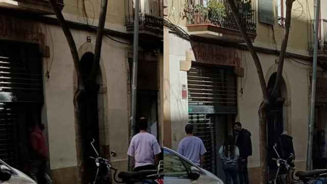 Clientes del narcopiso del Poble-sec esperando en la entrada / MA