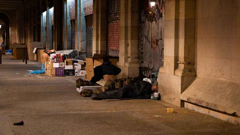 Personas sintecho en Barcelona, imagen de archivo