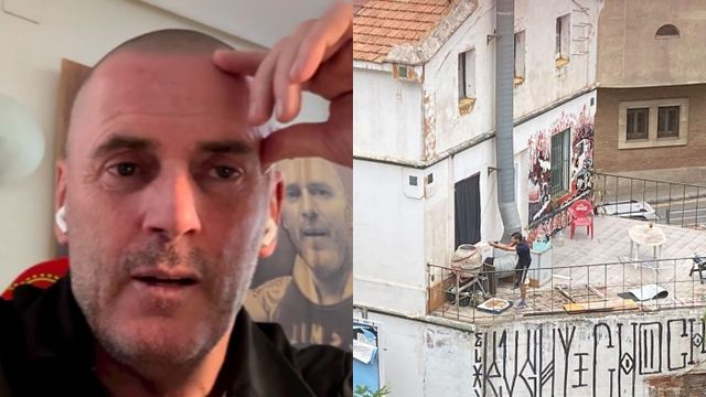 Fotomontaje de Daniel Esteve (Desokupa) y la casa okupada de La Bonanova en Barcelona / METRÓPOLI