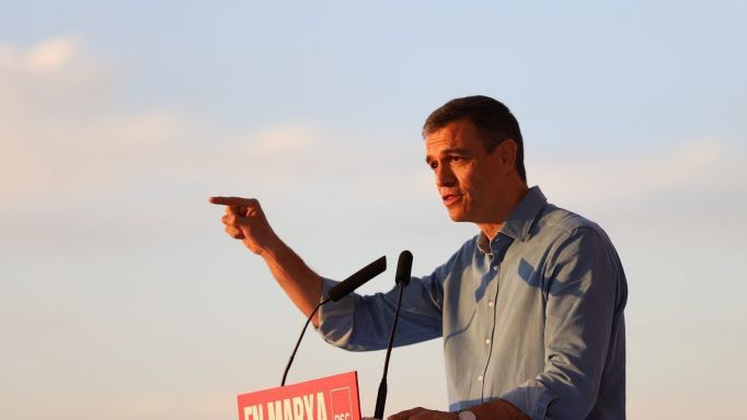Pedro Sánchez, en el acto del PSC en Sant Adrià / GALA ESPÍN 