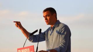 Pedro Sánchez, en el acto del PSC en Sant Adrià / GALA ESPÍN 