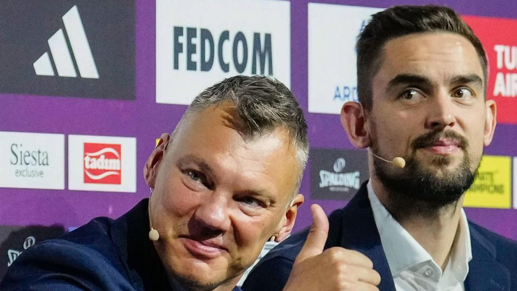 Jasikevicius y Satoransky, en Kaunas / EFE