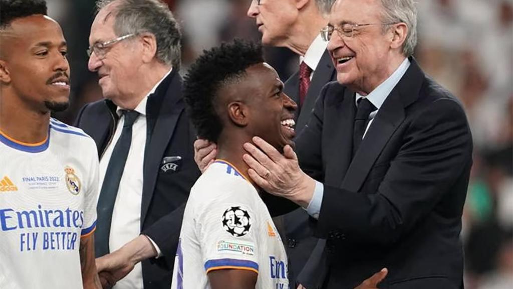 Florentino Pérez y Vinicius Jr, en una imagen de archivo / REDES