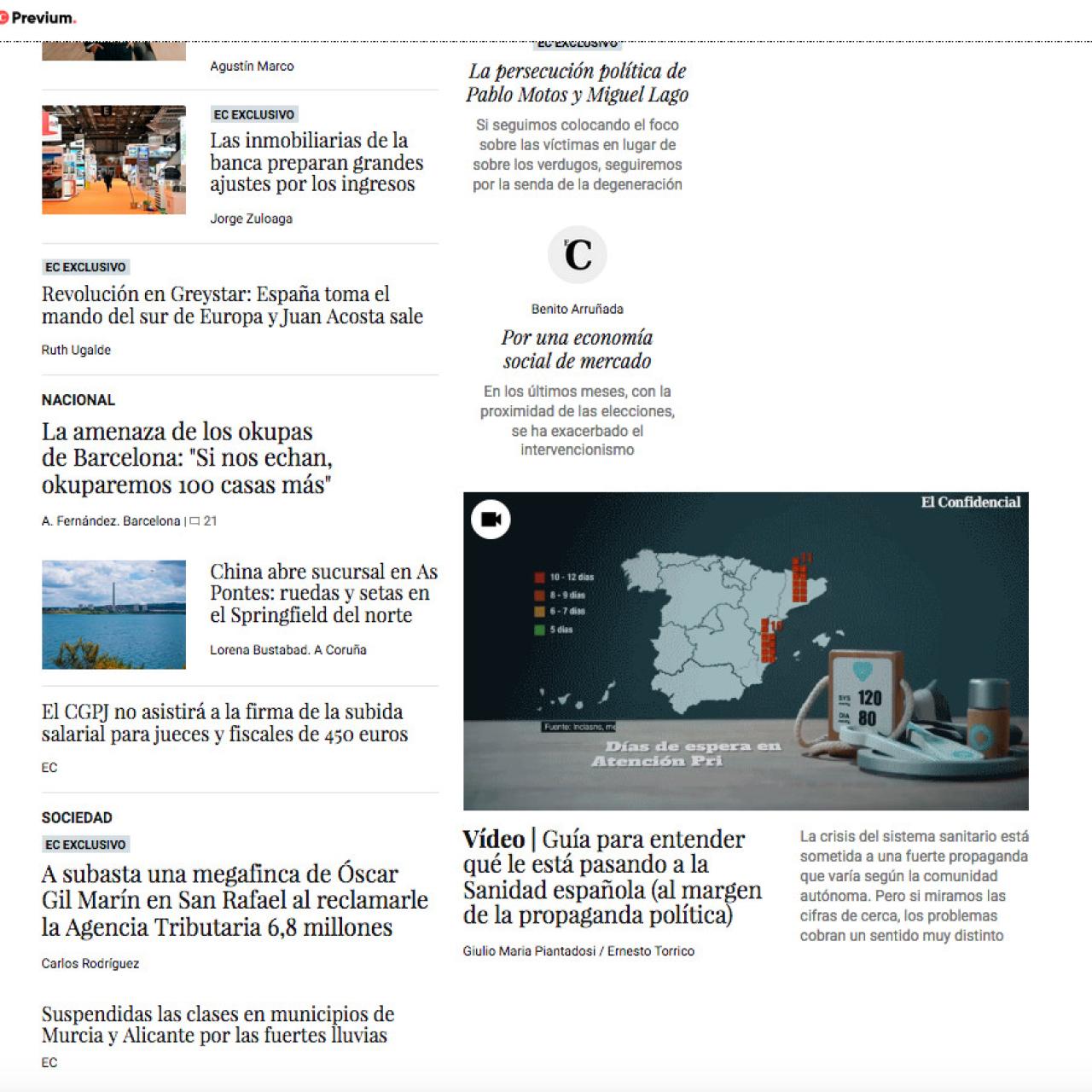 Portada 'El Confidencial' de 23 de mayo de 2023