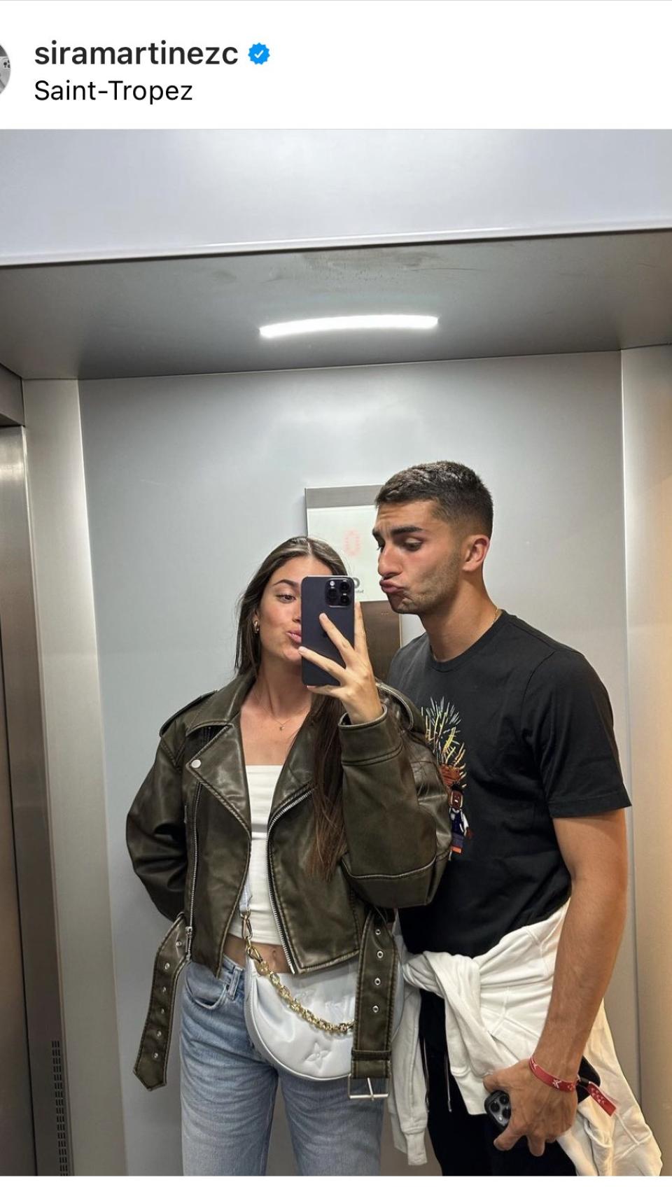 La última foto de Sira Martínez y Ferran Torres juntos, del pasado 9 de mayo