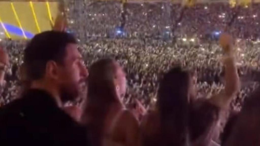Leo Messi, durante el concierto