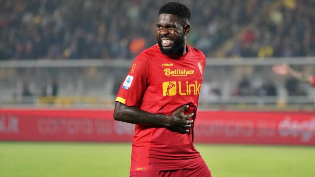 Samuel Umtiti, durante un partido con el Lecce esta temporada 2022-23 / REDES
