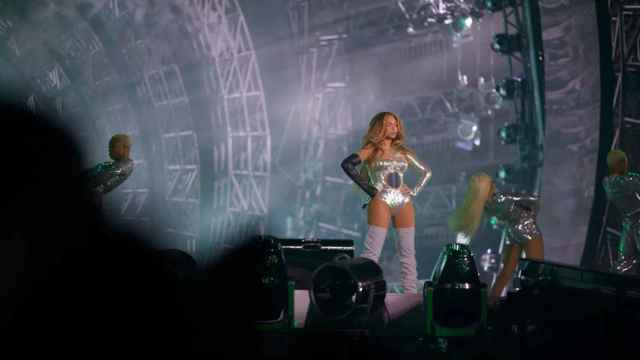Beyoncé durante un concierto